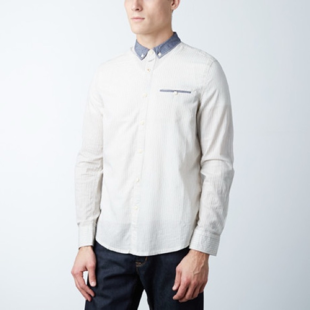 Jeremiah Alford Men’s  Striped Cotton Button-Down Shirt